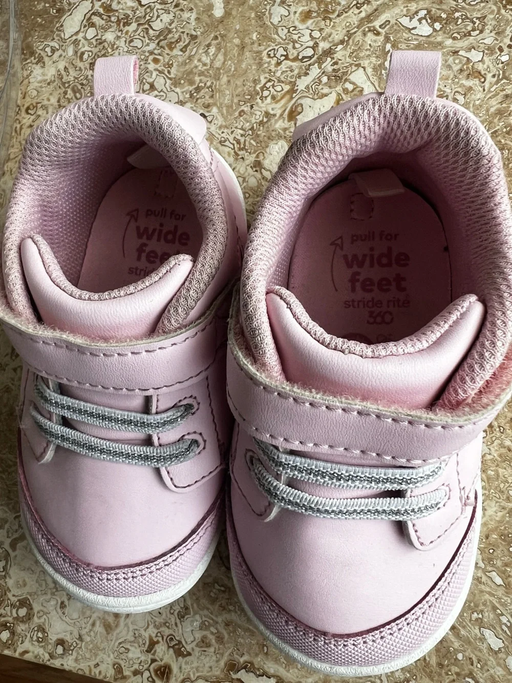 Pink Floral Velcro Sneakers